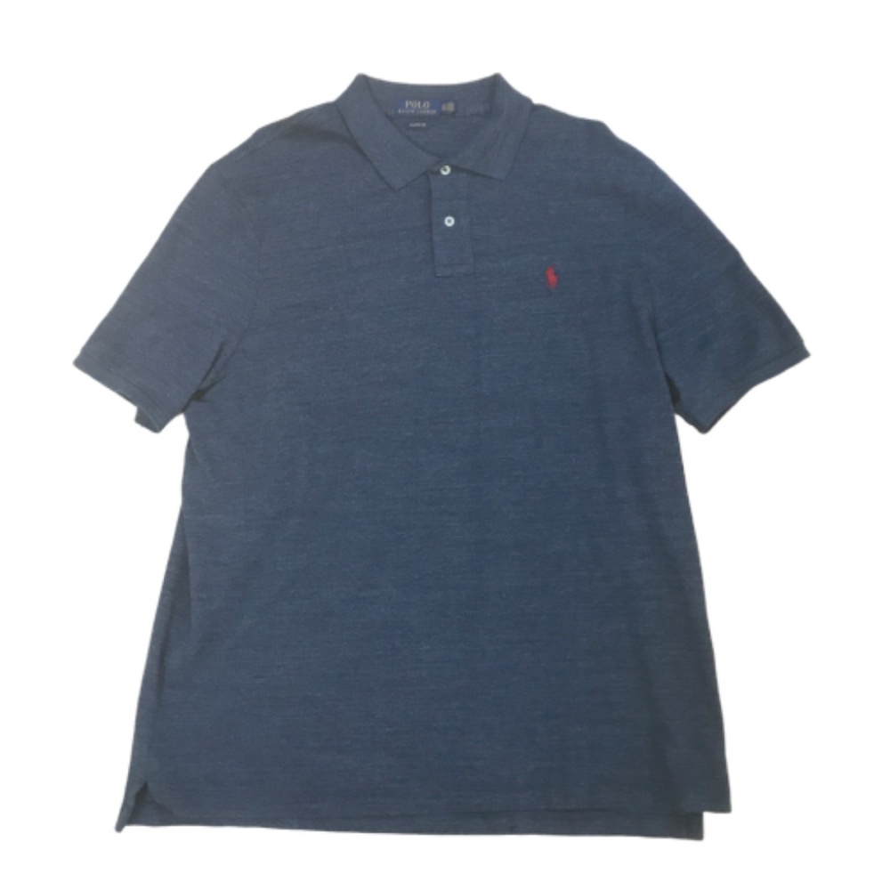 XL Gray/Blue Polo | Red Pony Logo